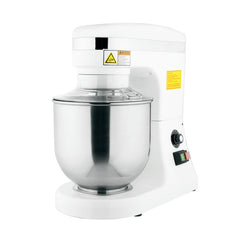 Omcan 7 qt White Countertop Planetary Mixer with Guard – 110V, 270W