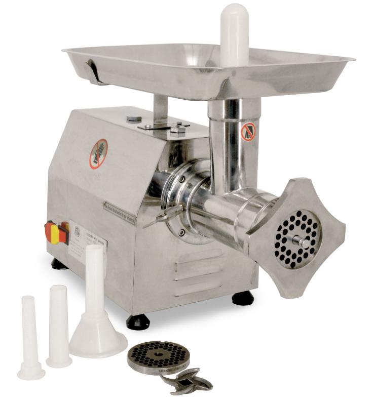 Omcan #22 Stainless Steel Meat Grinder – 1.5 HP, 110V