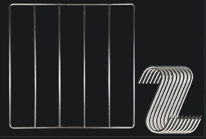 16" x 16" Biltong Rack and Hook Bundle