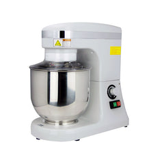 Omcan 7 qt White Countertop Planetary Mixer with Guard – 110V, 270W